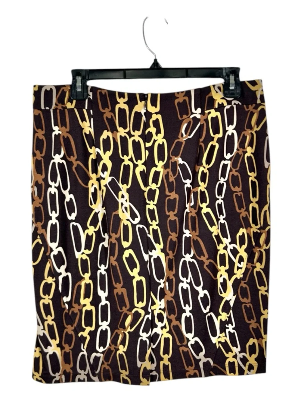 J. McLaughlin Black Chain Link‎ Leslie Pencil Skirt Size 8